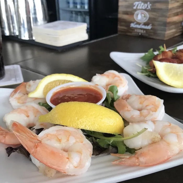Shrimp cocktail with cocktail sauce